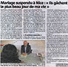 Mariage suspendue à Nice : Ils gâchent le plus beau jour de ma vie