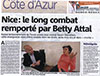 Nice : le long combat remporté par Betty Attal