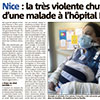 Nice, la très violente chute d’une malade à l’hôpital Pasteur
